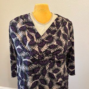 Alfani Tan and Black stretchy blouse Large